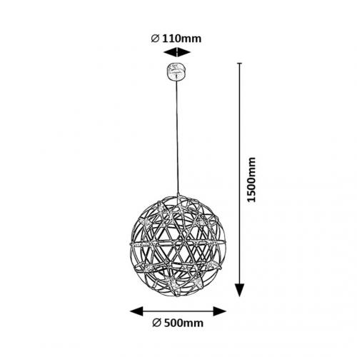 RABALUX - LED Пендел EUDORA 16W 880lm 3000K IP20 72220