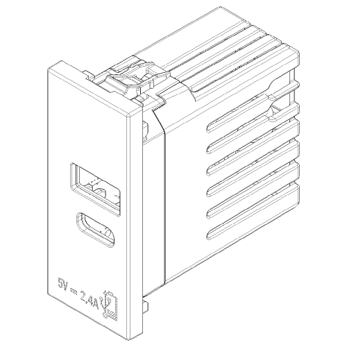VIMAR - A+C USB power unit 12W 2,4A 5V white 30292.ACB