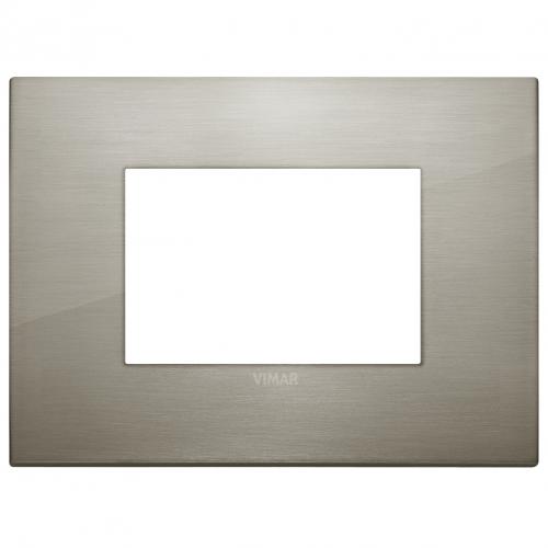 VIMAR - 19653.08 - Classic plate 3M metal brushed inox