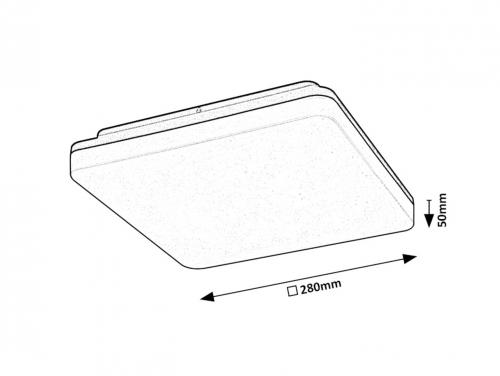 RABALUX - плафон за външен монтаж PERNIK 7250 LED 24W, IP54, 2400LM, 4000K