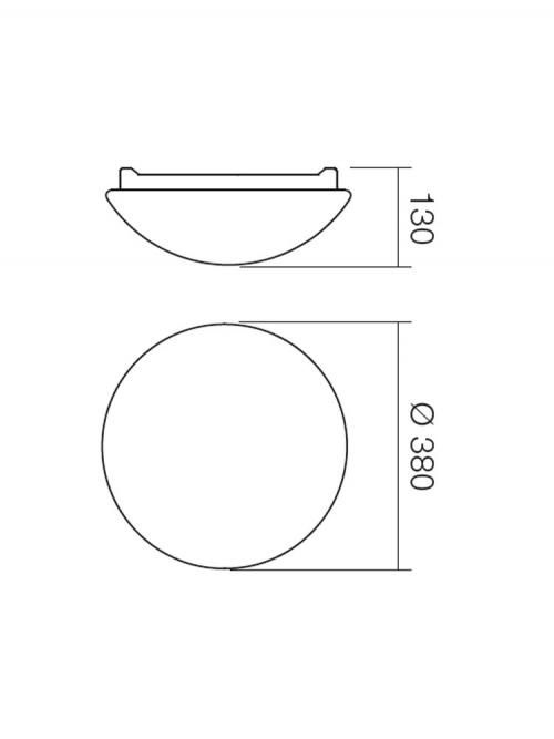 SMARTER - ceiling luminaire  IBIS  01-399   E27, 2 x max. 52W, IP44 