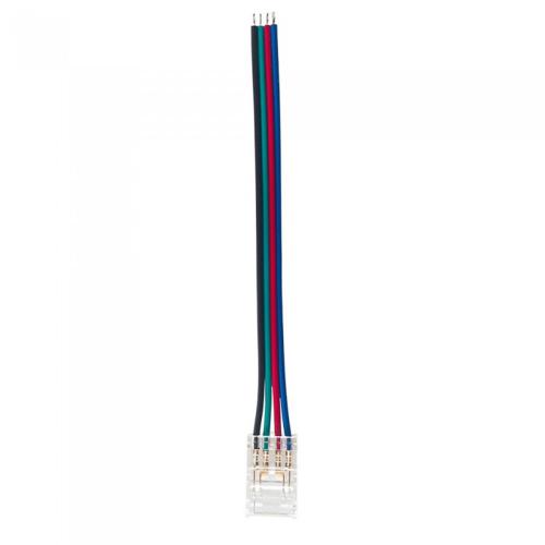 VITO - LED КОНЕКТОР ЗА ЛЕНТА CONCR10 10 MM COB RGB С КАБЕЛ, ПРОЗРАЧЕН 2 БР/ПАКЕТ ЗА COB RGB LED ЛЕНТИ. 5520510