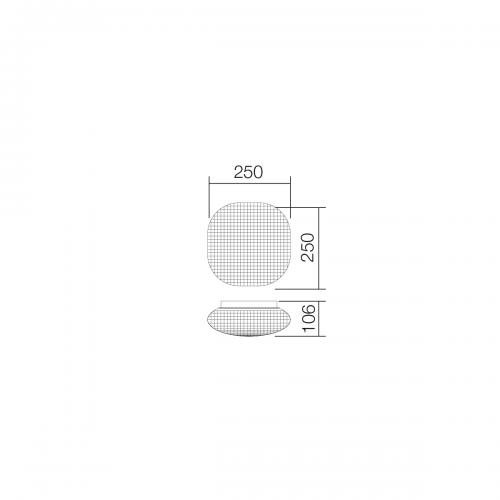 SMARTER - ceiling luminaire  QUARA  01-559  E27, 1 x max. 42W, IP44