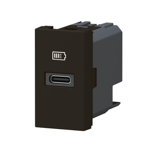 LEGRAND - Mosaic™ - 1 module USB single port type C Power delivery - 20W - Black 77692L