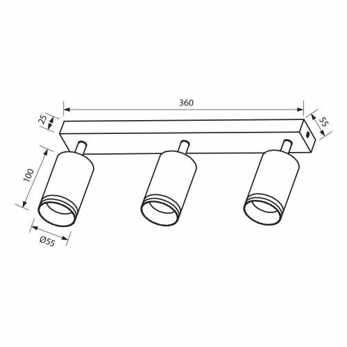 VIVALUX - ЛИНЕЕН СПОТ ЗА ТАВАН SP733-3L WH KING  БЯЛ 3XGU10 VIV004797 