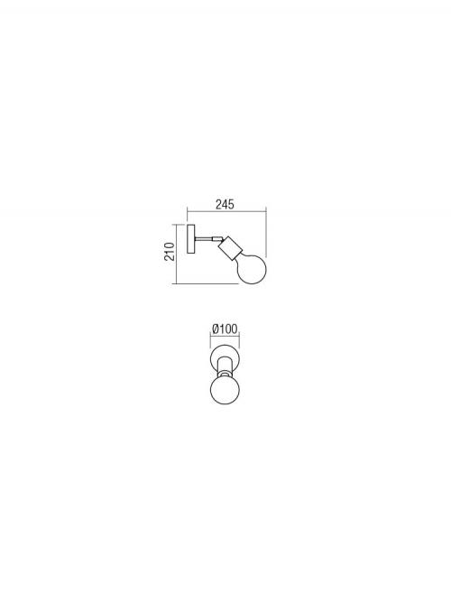 SMARTER - wall  luminaire    EASY  01-1566  E27, 42W