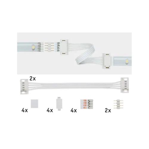 PAULMANN - Конектор (комплект) 70918  YourLED connector universal 100x16mm ⚡max. 60W✴Бял