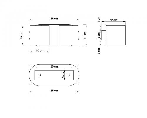SOLLUX - wall  lamp   ORBIS 2 black SL.0660