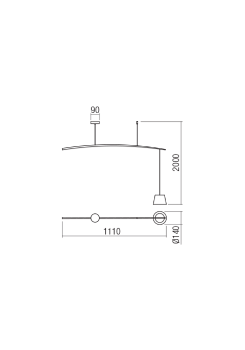 REDO GROUP - Пендел  LOLLI 01-1498  SU LED 1x7W 3000K BLACK