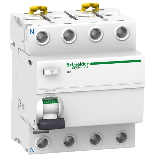 SCHNEIDER ELECTRIC - ДТЗ Acti 9 iID 4P 63A 30mA тип A-SI 10kA 4 мод. A9R61463