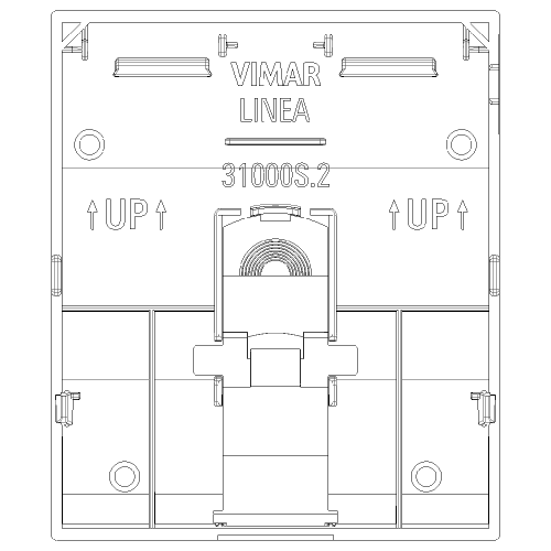 VIMAR - Face plate for in-line mechanism black, vertical light beam - 31000S.2G