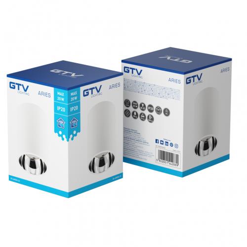 GTV Lighting - OS-ARIOK-23 Moon for outdoor installation ARIES chrome 20W PC