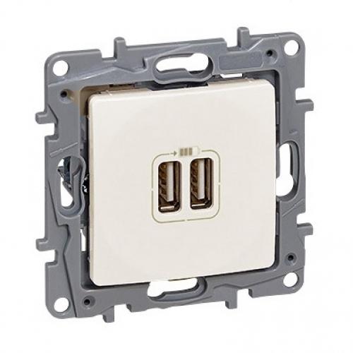 LEGRAND - 764694 Niloe Double USB charging socket ivory