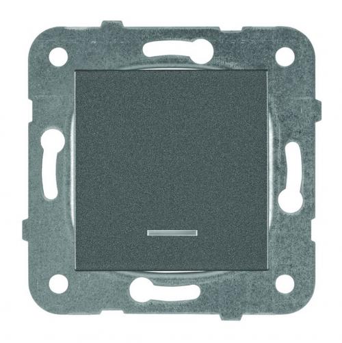 PANASONIC - One-way Switch, Illuminated WKTT00022DG‐EU1 Darkgrey