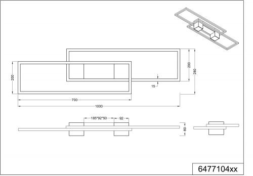TRIO - ALBANY – 647710432 incl. 1x SMD, 37W · 1x 4300lm, 2700 - 6500K