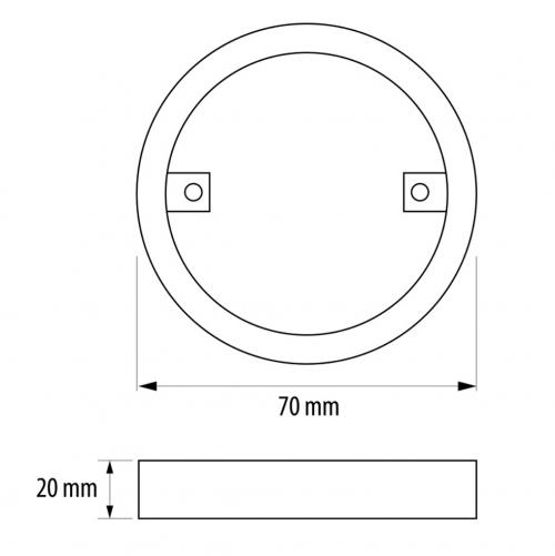 ULTRALUX - LMLFCH  Frame for surface mounting for LED downlight chrome LML220442CH