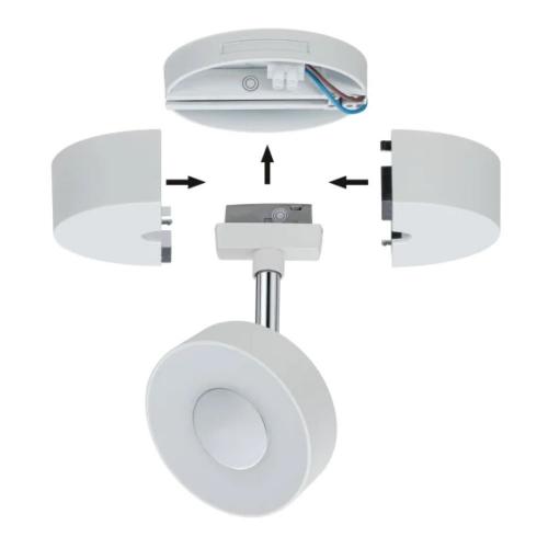 PAULMANN - Окачване за спот 96821 URail rail spot base single spot max. 50W ~230V ✴Бяло