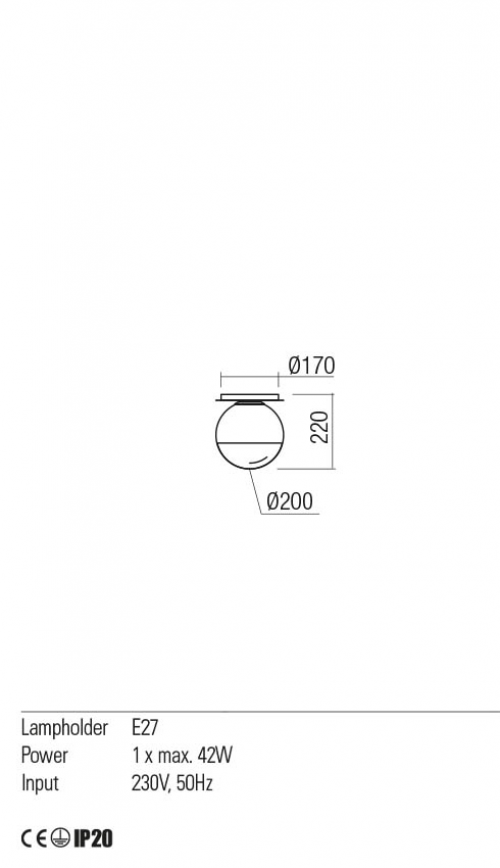 REDO GROUP - Плафон BERRY 01-2279  PL E27, 1X42W