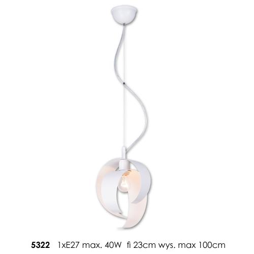 LIS LIGHTING - Пендел ARABICA 5322Z-H01 E27, 1x40W, H100, D23cm, бяло