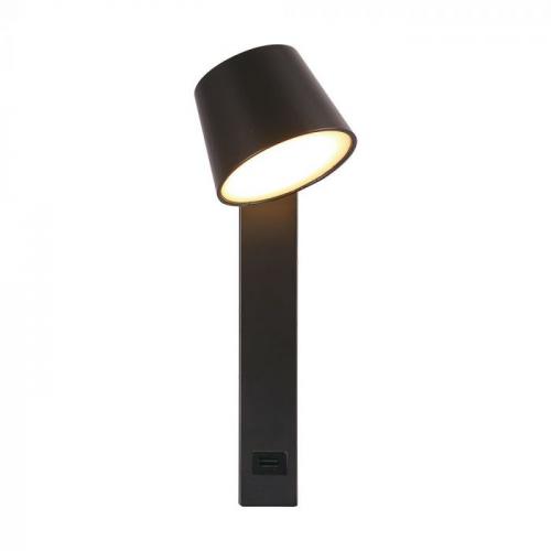 V-TAC - 8W LED Wall Light USB Function 3000K Black SKU: 23406