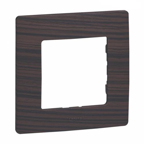 LEGRAND - Единична рамка NILOE 397091 Тъмно дърво