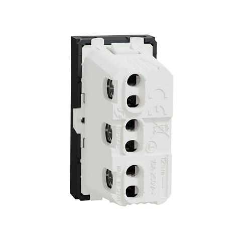 SCHNEIDER ELECTRIC - NU302354 Контактен излаз антрацит италиански стандарт с ДЗ 2P+E  16A - 250V New Unica винтово свързване