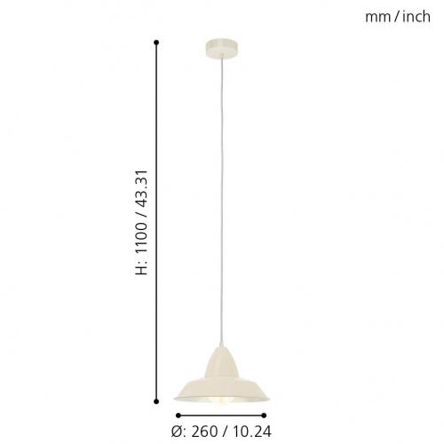 EGLO - Пендел 49245 AUCKLAND E27 1x 60W