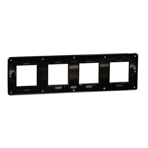 SCHNEIDER ELECTRIC - NU280852 cover frame - 4 gangs - 4 x 2 modules - bronze/ black coarse surface