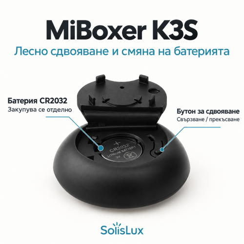 MiBOXER - K3S Rotating Wheel Remote Black