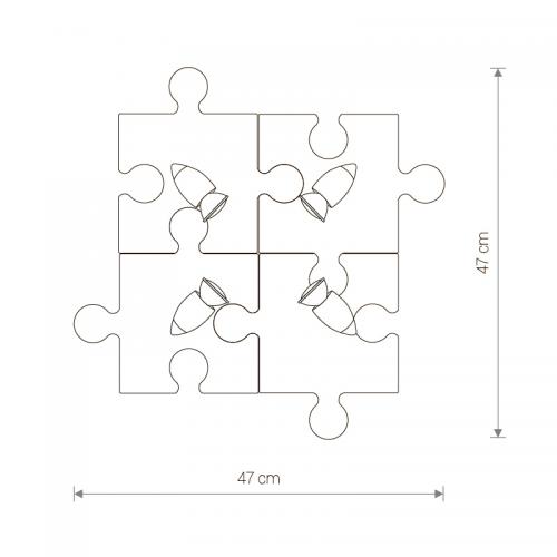 NOWODVORSKI - wall/ceiling luminaire PUZZLE IV 6382