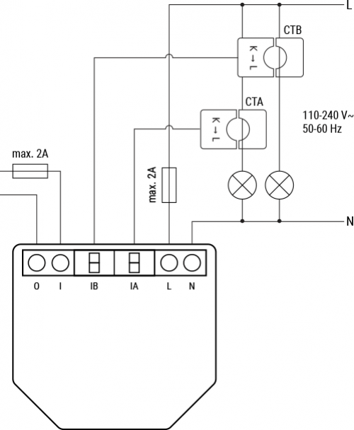 SHELLY - Микромодул Smart монофазен мерител 2х до 120A Shelly EM Gen4 - 070779