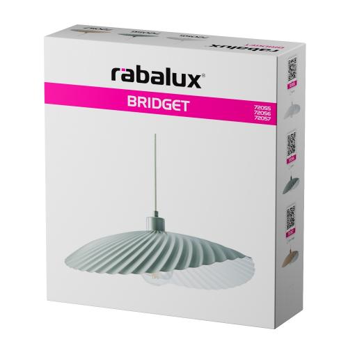 RABALUX - Пендел  Ø47, В:120 см.   72056  BRIDGET ⚡ E27 ⚡ 1 x MAX 40W ⚡ 230V ⚡ IP20 ✴ Зелен метал 