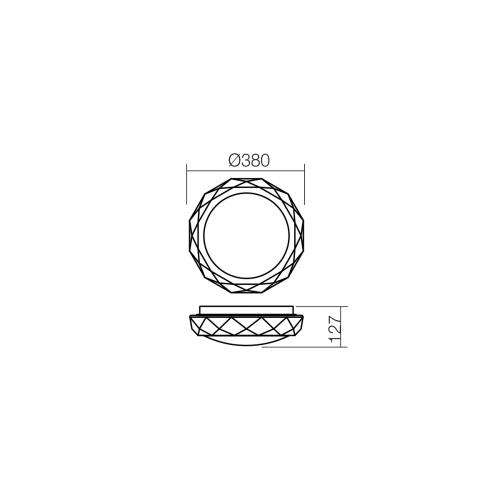 SMARTER - плафон  RIBA  01-1241  E27, 3 x max. 42W, IP44