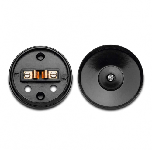 THPG - Doorbell Bakelite black with white button 24V IP20 bakelite black 100881