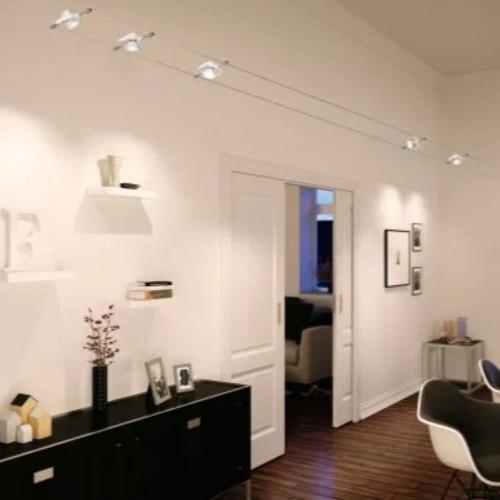 PAULMANN - 94134  Rope system Mac II basic set✴ GU5.3 max. 5x10W ⚡dimmable ~230/12V✴white
