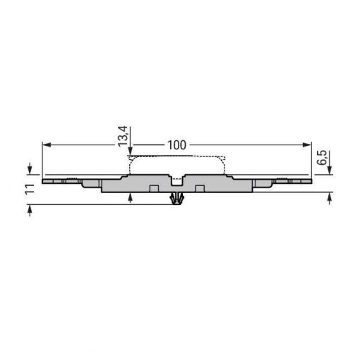 WAGO - 221-2515 Mounting bracket for 221-2411, 5 way with fastening foot