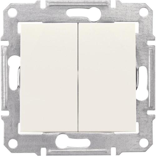 SCHNEIDER ELECTRIC - SDN0600123 Sedna - double 2way switch - 10AX without frame cream