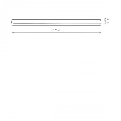 NOWODVORSKI - Плафон 7551 STRAIGHT LED GRAPHITE CEILING 120