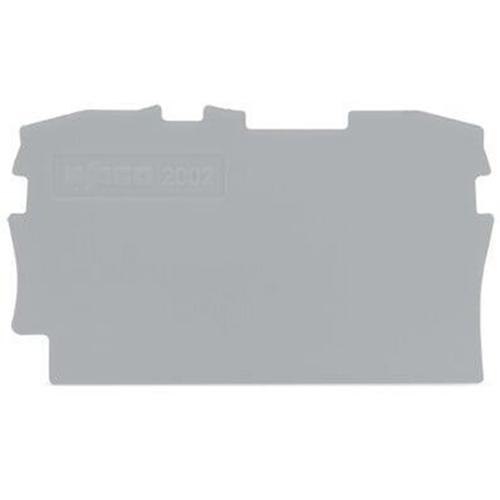 WAGO - End and intermediate plate; 0.8 mm thick; 2002-12хх, gray  2002-1291