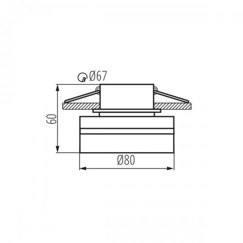 KANLUX - Ring for spotlight fittings GOVIK-ST DSO-B/G 29234
