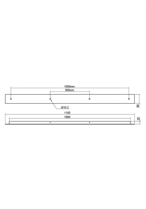 REDO GROUP - accessory   CS4LN1150CH CANOPY LN 1150X80 4 PENDANTS CH