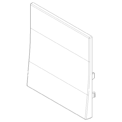 VIMAR - Face plate for in-line mechanism black, vertical light beam - 31000S.2G