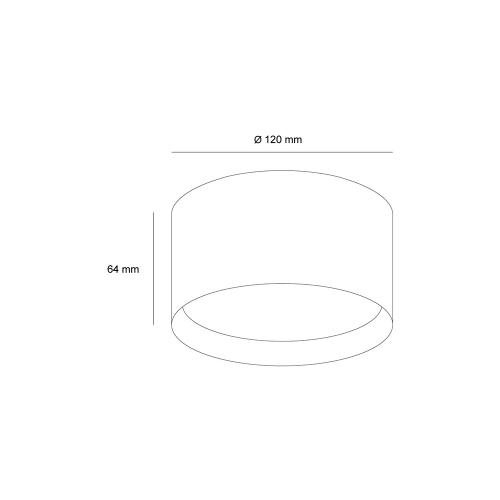 POLARIS LIGHTING - LED DOWNLIGHT ENA Ø120/64mm 12W 3000K 860lm 90° White 1122