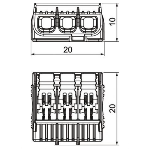 OBO BETTERMAN - Конектор трипроводен 3x0.2 - 4 mm² 450V 32A  2054423