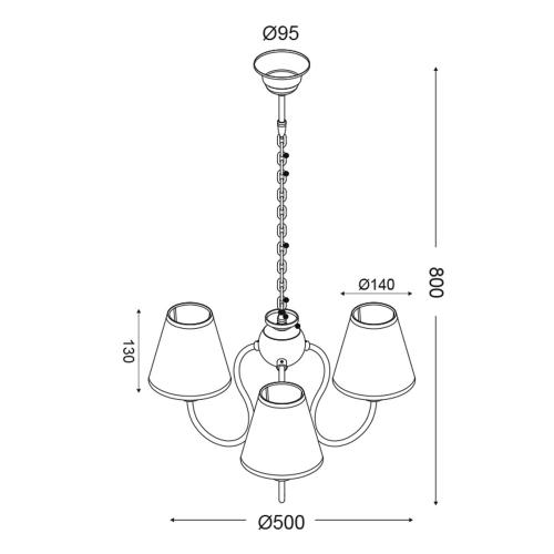 ACA LIGHTING - Полилей  BAMBINI LUMINAIRES  MD130943