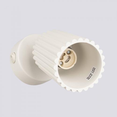 SOLLUX - Wall light beige KARBON with switch SL.1598 10W IP20 GU10