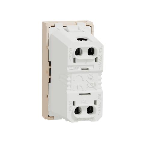 SCHNEIDER ELECTRIC - NU302044 Контактен излаз слонова кост евроамерикански стандарт 2P 16A - 250V New Unica винтово свързване