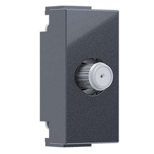 ACA LIGHTING - SAT розетка крайна, едномодулна MODYS Антрацит 10101312484
