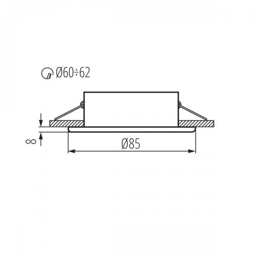 KANLUX - Луна влагозащитена хром IP44 MARIN CT-S80-C (04703)
