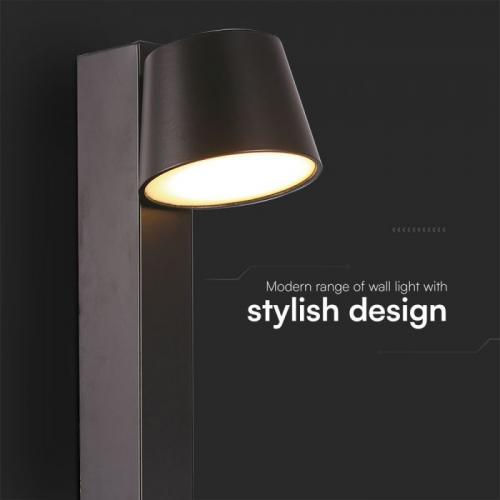 V-TAC - 8W LED Wall Light USB Function 3000K Black SKU: 23406